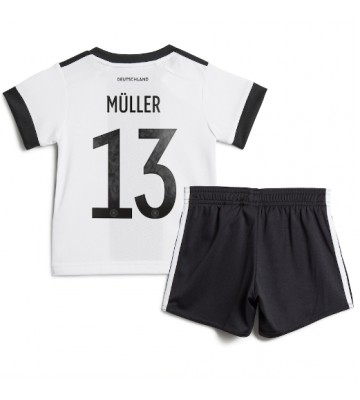 Tyskland Thomas Muller #13 Hemmaställ Barn VM 2022 Kortärmad (+ Korta byxor)